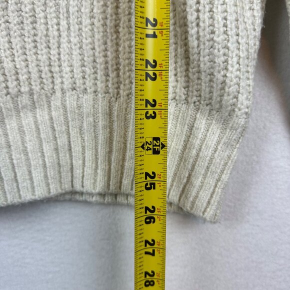 American Eagle Cream Knit Pullover Sweater 3D Print Womens Size S Grandmacore - Picture 4 of 11